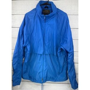 Vintage Eddie Bauer Mens XL Blue Nylon Windbreaker Jacket Mesh Lined‎ Full Zip